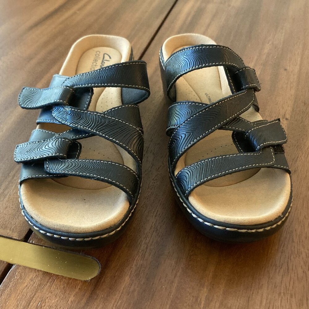 NEW! Clark's Women's Sandals - Merliah Karli / Size 9 Narrow / Black Leather